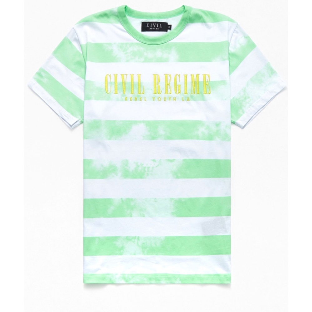 Civil Regime LA | Luke Stripe Throwback Embroidered Crew Neck Short Sleeve Tee